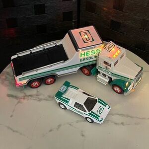 Vintage 1991 Hess Toy Truck and Racer, Excellent Condition Collectible